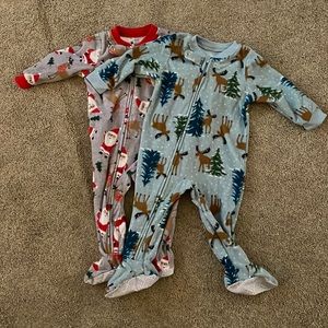 12m holiday feetie pjs